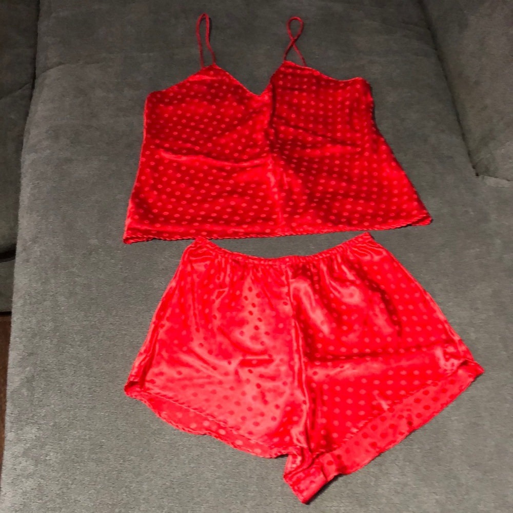 Vintage (100% SILK) PEMBROOKE Cami & Short Set- SMALL- Vintage 2pc Set